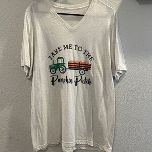 Gray Pumpkin Patch Graphic Tee